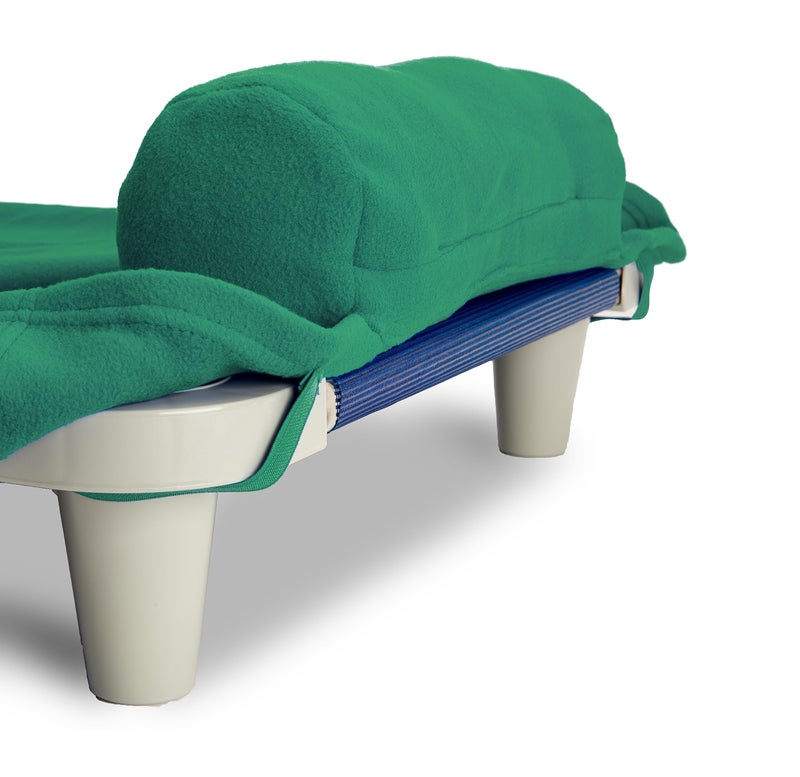 Rollee Pollee Nap Sac Roll-Up Toddler Blanket with Attached Pillow â€“ Soft Fleece Preschool Nap Mat for Daycare or Travel â€“ Machine Washable â€“ Green - Image 3